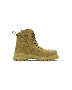 BLU992-075 image(0) - Blundstone 992 Steel Toe Lace Up Side Zip, Water Resistant, Bump Cap, Wheat