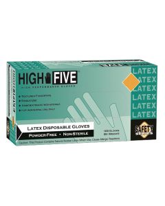 HIGH FIVE PF INDUST GRADE LATEX GLOVES LARGE