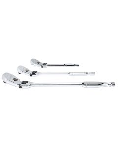 KDT81276 image(0) - 3-pc Set 1/4", 3/8", 1/2 Locking Flex Head Ratchet