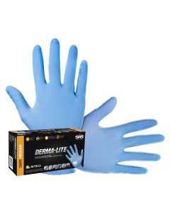 SAS6610 image(0) - Box of 100 Derma-Lite Powdered Disp. Nitrile Gloves, XXL