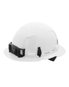 MLW48-73-1101 image(0) - White Full Brim Hard Hat w/4pt Ratcheting Suspension - Type 1, Class E