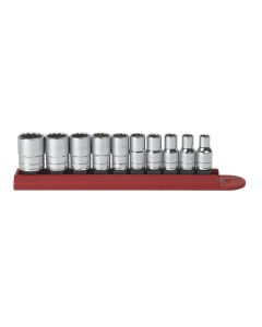 KDT80307 image(0) - 10PC 1/4" DR 12PT STANDARD SAE SOCKET SET