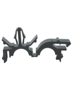 KTI02742 image(0) - 10-pk of 1/4" Wire Loom Clips, Black Plastic