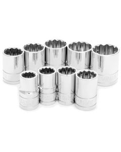 WLMW32500 image(0) - 9 Pc 1/2'' Dr 12pt SAE Skt Set