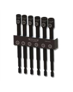 VIMNSM100XL image(0) - VIM Tools 6-Piece 6 in. Extra Long Metric Nut Setter Kit Set
