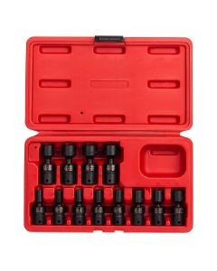 SOCKET SET IMPACT 1/4IN. DRIVE 12 PC UNIV METRIC