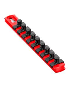 ERN8416M image(0) - 13” Magnetic Socket Organizer with 11 Twist Lock Clips - Red - 1/2”