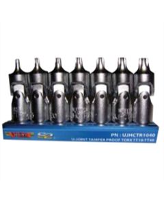 VIMUJHCTR1040 image(0) - VIM Tools 7-Piece 1/4 in. Drive U-Joint Half Cut Torx Tamper Proof Drivers Set T10-T40