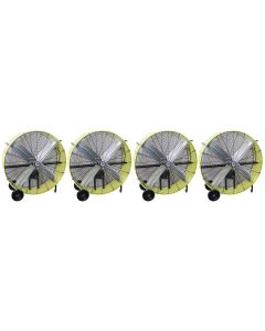 KTI77743-PL4 image(0) - 42" Belt Drive Industrial Drum Fan, Safety Yellow (Pallet of 4)