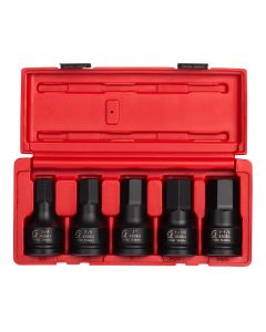 SUN4506 image(0) - 3/4" DR. 5PC SAE IMPACT HEX DRIVER SET