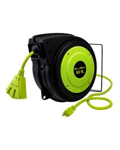 LEGE8140503 image(0) - Electrical Cord Reel 14-3AWG 50' triple tap