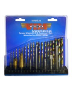 VIM Tools Quick Change Driveill Bit and Accessory Set Mounted on a Magnetic Base
