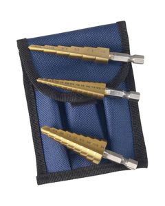 AST9445 image(0) - STEP DRILL BIT SET TITANIUM COATED 3 PC 1/8"-3/4"