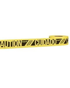 MLW76-0600 image(0) - 500 ft. Reinforced Yellow Barricade Tape - CAUTION/CUIDADO