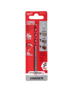 MLW48-20-9010 image(0) - 1/4" x 2" x 4" SHOCKWAVE™ Carbide Hammer Drill Bit