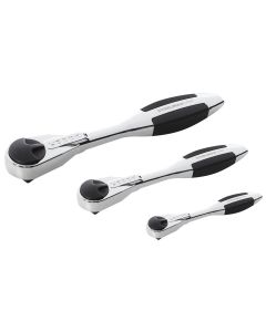 JSP98860 image(0) - 3pc 160 Tooth Cobra Ratchet Set (1/4", 3/8", 1/2")