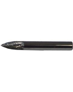 TMRTI404 image(0) - 1/4" Double Cut Burr, 5/8" Fluted Length, 2" Lengt