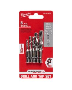 MLW48-89-4875 image(0) - SHOCKWAVE 5PC METRIC IMPACT DRILL TAP SET