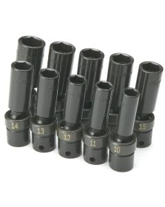 SKT33375 image(0) - SOCKET SET IMPACT FLEX 3/8IN. DR 10PC MET DEEP