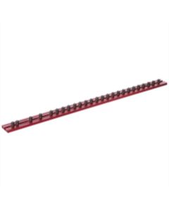 VIMMR16R25A image(0) - VIM Tools 16 in. Red Magrail TL Magnetic Socket Holder w/ 25 - 1/4 in. Studs