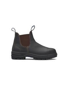 BLU140-085 image(0) - Blundstone 140 Steel Toe Elastic Side Slip-On Boots, Water Resistant, Stout Brown