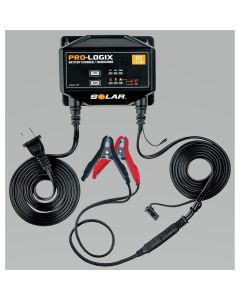SOLPL2112 image(0) - 1-Amp Fully-Automatic Smart Charger, 12V Battery Charger, Battery Maintainer, and Battery Desulfator with Temperature Compensation