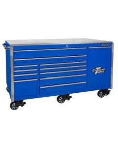 EXTEX7612RCBL image(0) - 76 in. 12-Drawer Professional Roller Cabinet, Blue