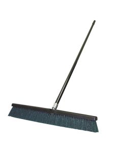 24" GARAGE BROOM & 60" METAL HANDLE W/PLASTIC TIP