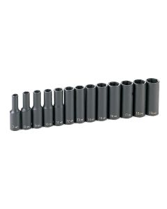 GRE1213MD image(0) - 13 PC 3/8" DR DEEP METRIC SET