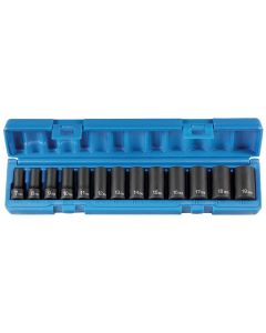 GRE1213MSD image(0) - 3/8" Drive 13 Piece Semi Deep Metric Impact Set