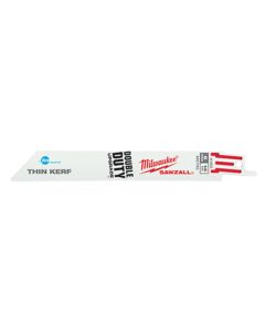 MLW48-00-4182 image(0) - 6" THIN KERF ICE HARDENED MULTI-MATERIAL SAWZALL RECIP SAW, 14 TPI (5-PK)