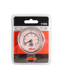 MIL1190 image(0) - Gage 1/4" NPT, 0-60 PSI - Center Mount