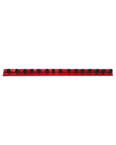 VIMMR12R15B image(0) - VIM Tools 12 in. Red Magrail TL, Magnetic Socket Holder with 15 3/8 in. Studs