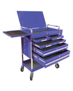SUN8045BL image(0) - HD 5-Drawer Service Cart, Blue