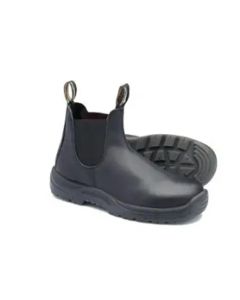 BLU179-045 image(0) - Steel Toe Slip-On Elastic Side Boots w/ Kick Guard, Black