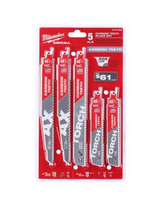 MLW49-22-5505 image(0) - 5PC Carbide Teeth Sawzall Blade Set