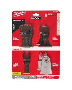 MLW49-10-9125 image(0) - Milwaukee UNIVERSAL FIT OPEN-LOK OSCILLATING MULTI-TOOL 8PC MULTI-TOOL BLADE GP SET
