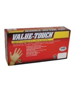 SAS6593 image(0) - Box of 100 Value-Touch Powdered Latex Disp. Gloves, L