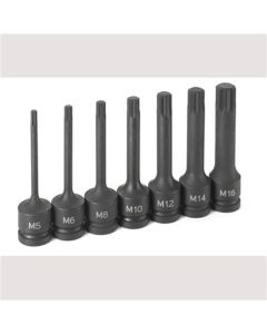 GRE1347S image(0) - 1/2" Drive 7pc Triple Square Driver Set - 4" Length