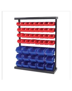 WLMW5193 image(0) - METAL STORAGE RACK W/PLASTIC STORAGE BINS
