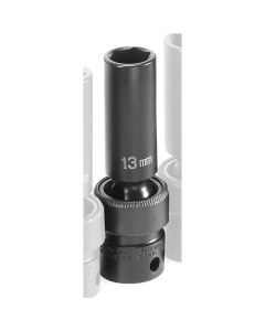 SOC 13MM 3/8D IMP UNIV 6PT DP BLK