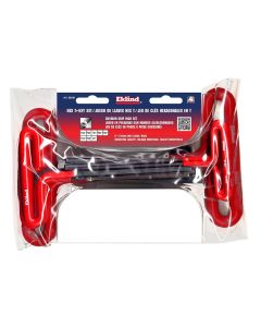EKL53168 image(0) - HEX KEY SET 8 PC T-HANDLE 6IN. SAE 3/32-1/4IN.CUSH
