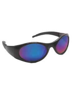 SAS5183 image(0) - Stingers High Impact Safe Glasses, w/ Black Frames/Blue Mirrored Lens