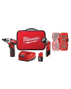 MLW2482-22 image(0) - M12 SCREWDRIVER LED WORKLIGHT, 40-PC BIT SET, (2) 1.5 AH BATT BAG