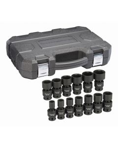 KDT84938 image(0) - 13PC. 1/2" DR SAE UNIV IMP SOC SET