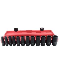 KTI33200 image(0) - 12PC 1/2" DR SAE DEEP 6PT IMP SOC SET