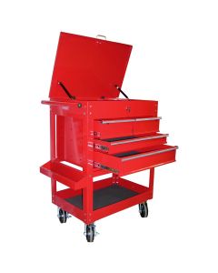 KTI75140 image(0) - Heavy Duty 4-Drawer Tool Cart, Red