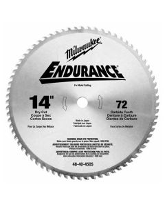 MLW48-40-4505 image(0) - 14" CIRCULAR SAW METAL CUTTING 72 TEETH BLADE ATB