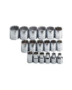 SKT3958 image(0) - SOCKET SET 3/8IN. DRIVE 18PC METRIC STD 12 POINT