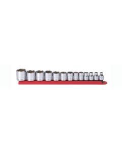 13PC 3/8" DRIVE 6PT STANDARD SAE SOCKET SET
